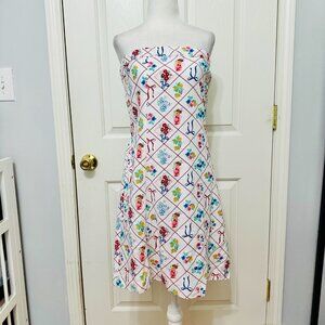 JESSICA SIMPSON TWO-WAY FLORAL AND BOW SUMMER SLEEVELESS TUBE SHORT DRESS